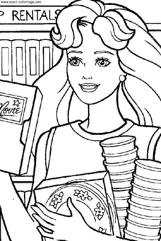 COLORIAGE BARBIE